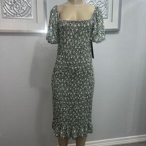 Trixxi Green Floral Midi Dress XL